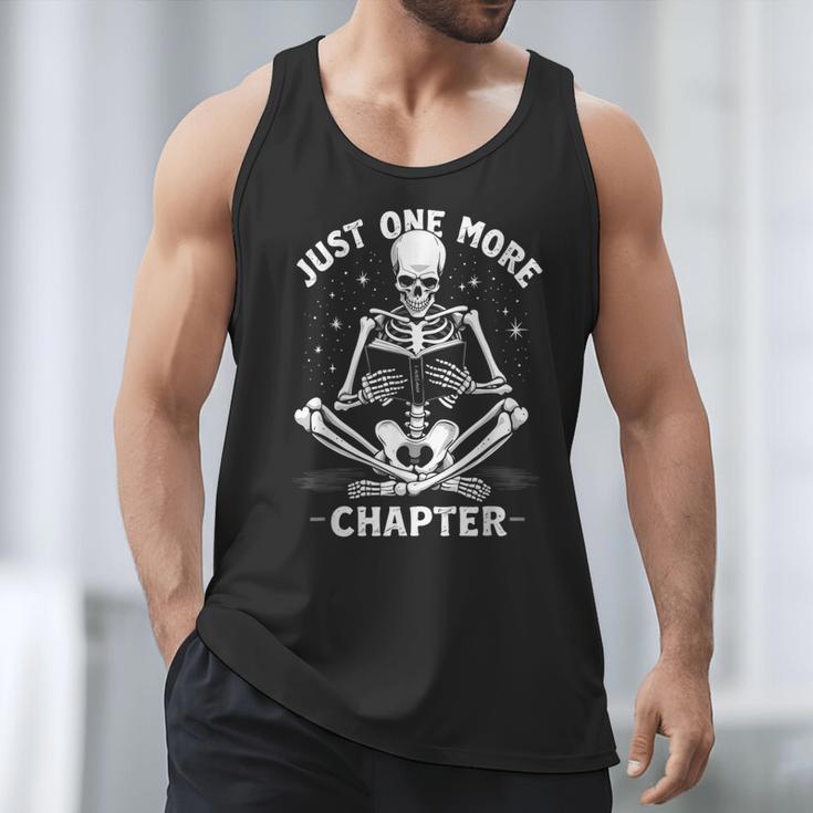 Just One More Chapter Skeleton Reading Bookworm Men Tank Top Just One More Chapter Skeleton Reading Bookworm Men Tank Top