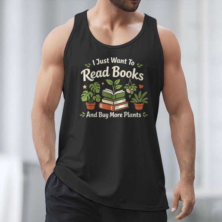 I Just Want To Read Books And Buy More Plants Men Tank Top I Just Want To Read Books And Buy More Plants Men Tank Top