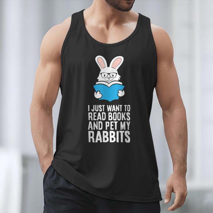 I Just Want To Read Books And Pet My Rabbit Men Tank Top