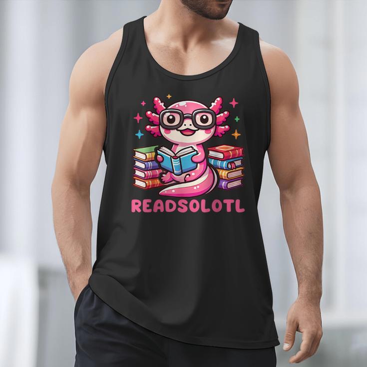 Kawaii Axolotl Readsolotl Book Lover Reading Bookworm Girls Men Tank Top Kawaii Axolotl Readsolotl Book Lover Reading Bookworm Girls Men Tank Top