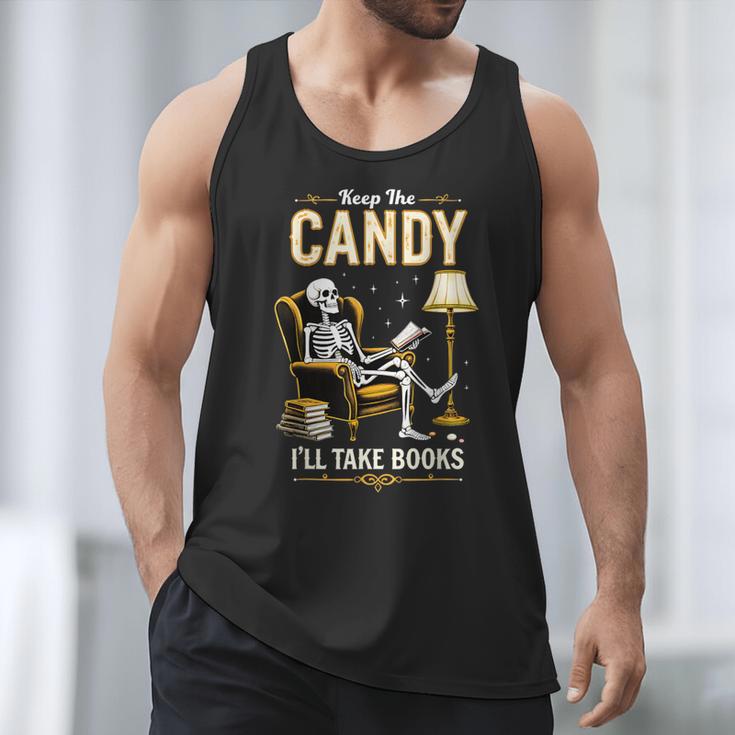 Keep The Candy I'Ll Take Books Halloween Men Tank Top