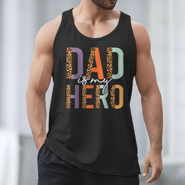 Kids Fathers Day Shirt For Son Daughter My Dad Is My Hero Men Tank Top