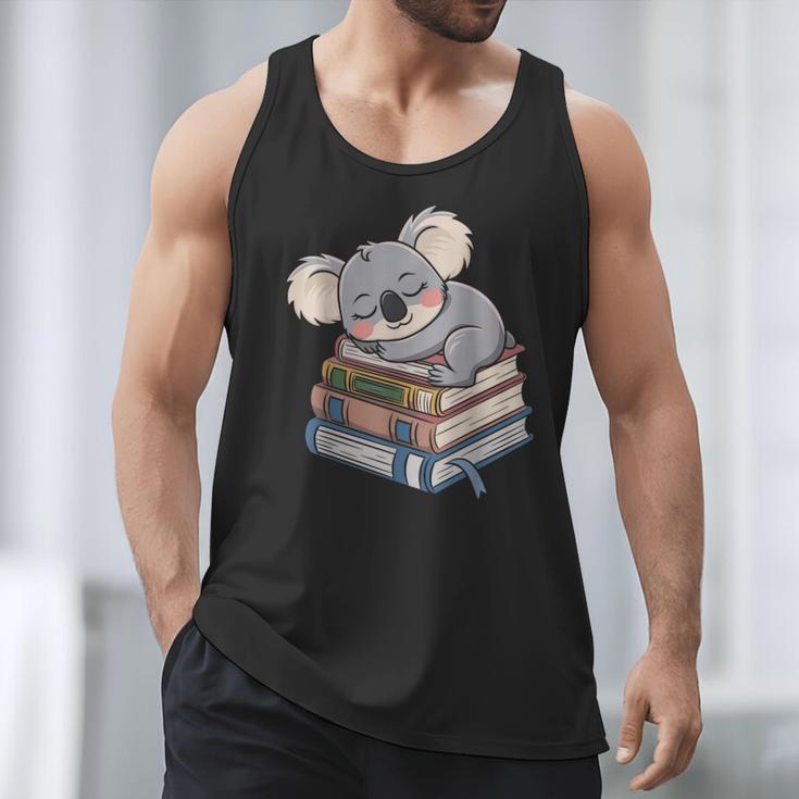Koala Reading Book Pajama Sleep Men Tank Top