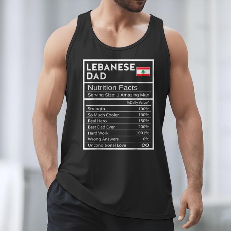 Lebanese Dad Nutrition Facts National Pride For Dad Men Tank Top
