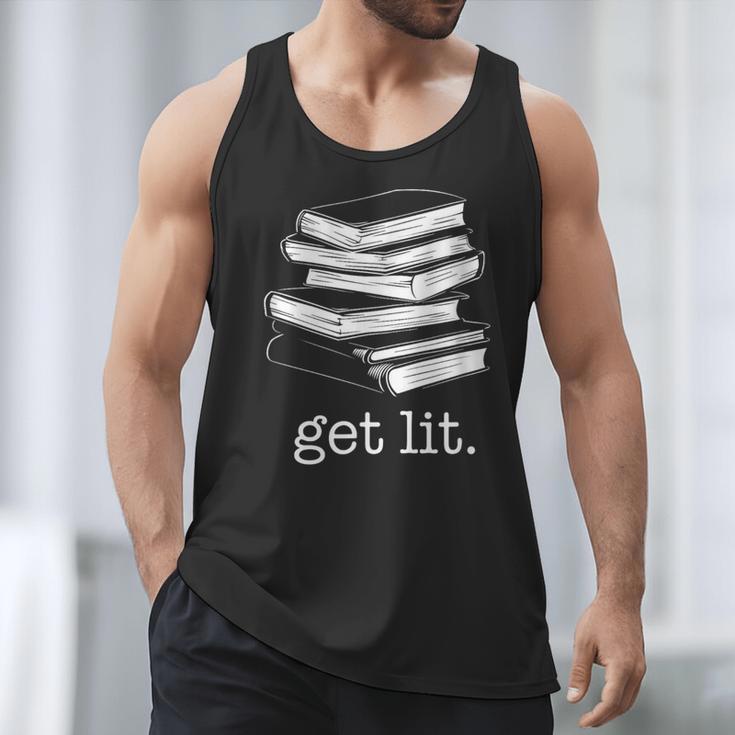 Let's Get Lit Books Men Tank Top