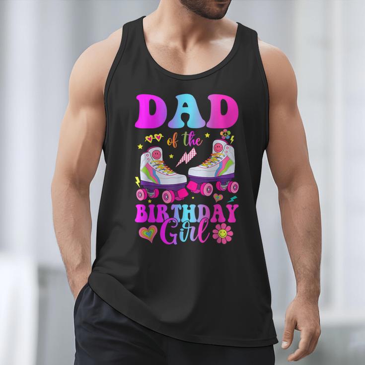 Let's Roll Dad Of The Birthday Girl Roller Skate Birthday Men Tank Top