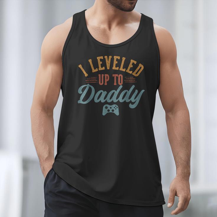 Leveled Up To Daddy Father To Be New Dad Men Tank Top