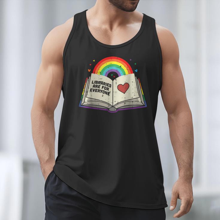 Libraries Are For Everyone Book LGBTQ Ally Gay Pride Month Men Tank Top Libraries Are For Everyone Book LGBTQ Ally Gay Pride Month Men Tank Top