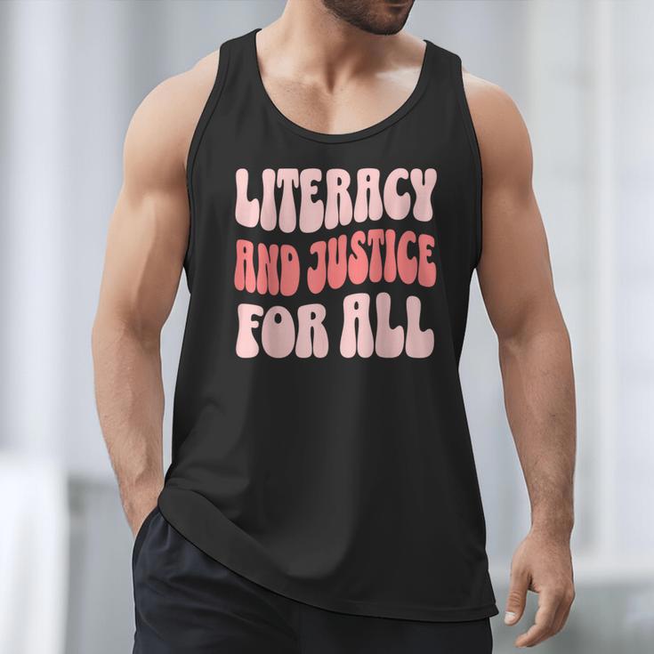 Literacy And Justice For All Book Lover Men Tank Top Literacy And Justice For All Book Lover Men Tank Top