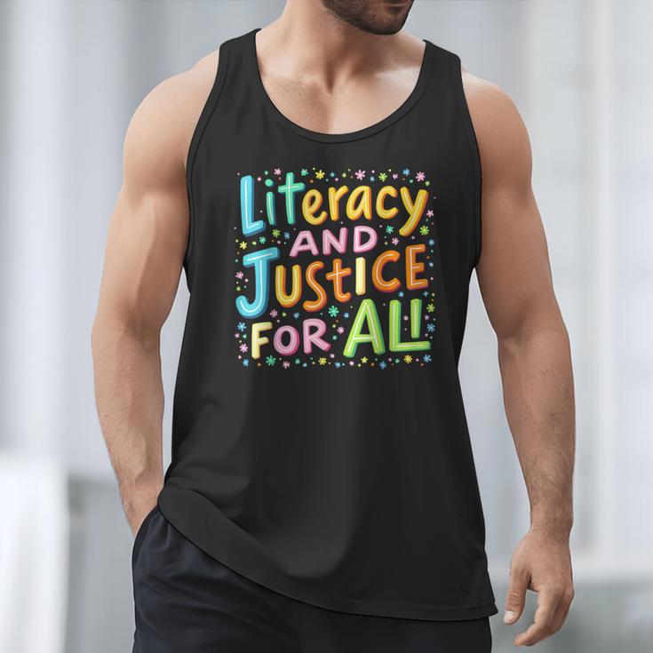 Literacy And Justice For All Protect Banned Books Library Men Tank Top Literacy And Justice For All Protect Banned Books Library Men Tank Top