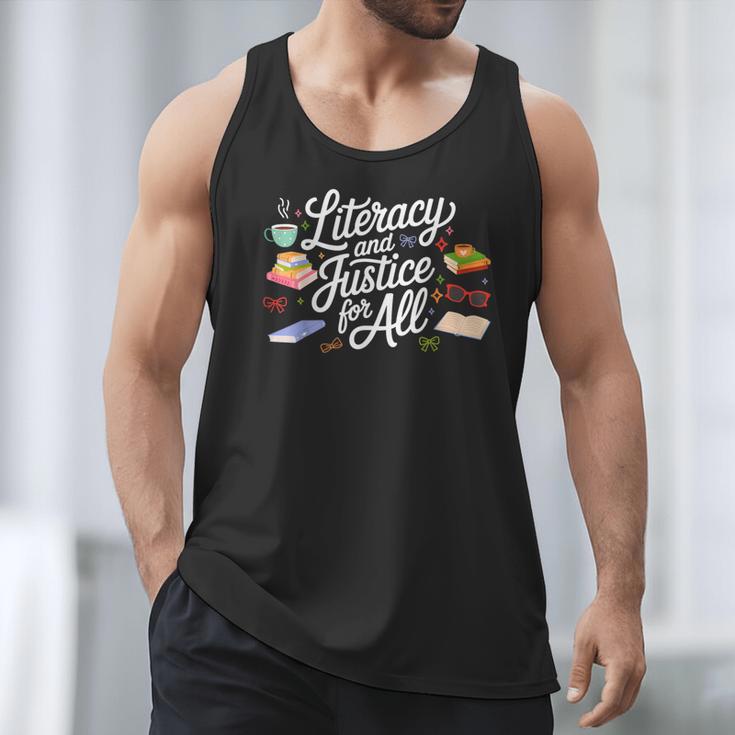Literacy And Justice For All Protect Libraries Banned Books Men Tank Top Literacy And Justice For All Protect Libraries Banned Books Men Tank Top