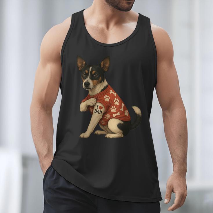 I Love Dad Tattoo Rat Terrier Dad Men Tank Top
