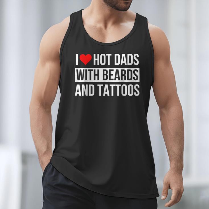 I Love Hot Dads With Beards And Tattoos I Heart Hot Dads Men Tank Top