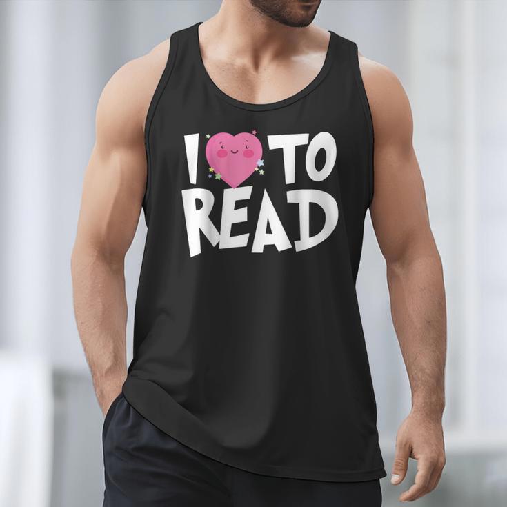 I LOVE TO READ Reading Books Bookworm Library Day Novelty Men Tank Top