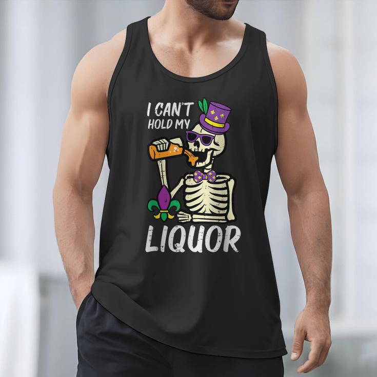 Mardi Gras Skeleton Cant Hold My Carnival Team Dad Men Men Tank Top