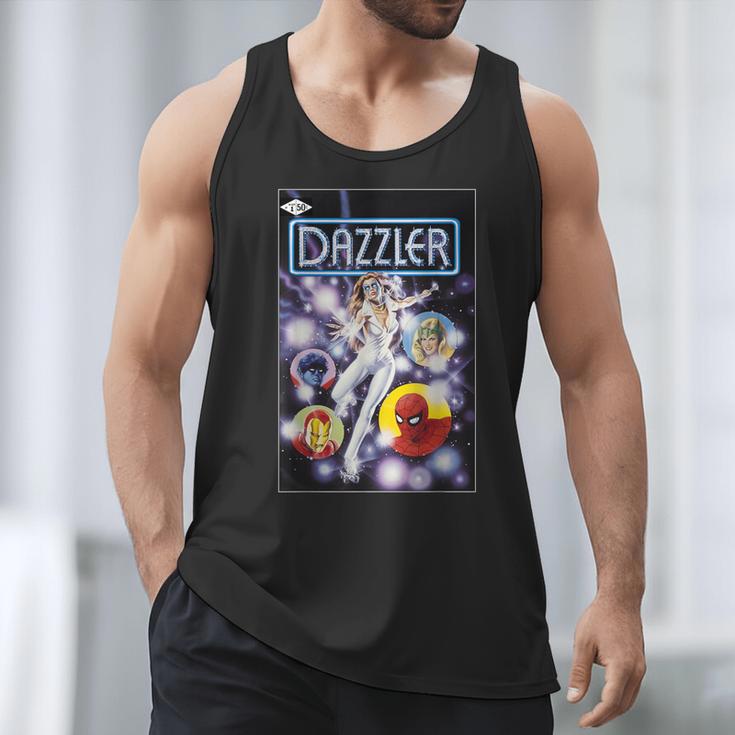 Marvel Universe Classic Dazzler Light Power Comic Book Cover Men Tank Top