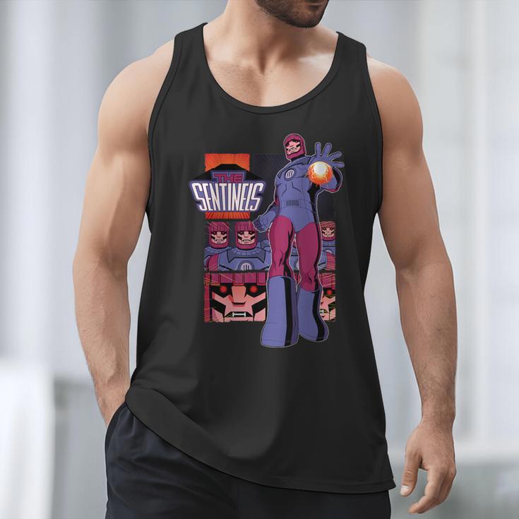 Marvel X-Men '97 Sentinels Vintage Classic Comic Book Panels Men Tank Top