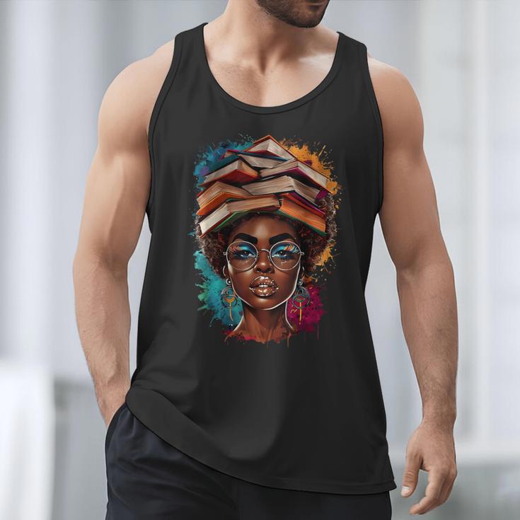 Melanin Girl Afro Book Lover Librarian Teacher Student Men Tank Top Melanin Girl Afro Book Lover Librarian Teacher Student Men Tank Top