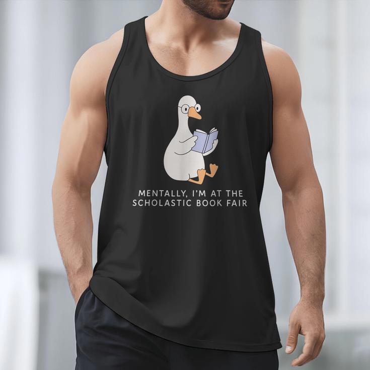 Mentally At The Scholastic Book Fair Retro Vintage Trendy Men Tank Top