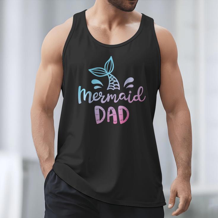 Mermaid Dad Merman Daddy Dad Family Matching Birthday Men Tank Top