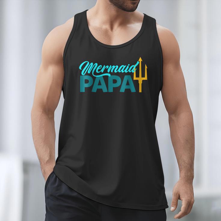 Mermaid Dad Mermaid Papa Grandpa Security Party Small Men Tank Top