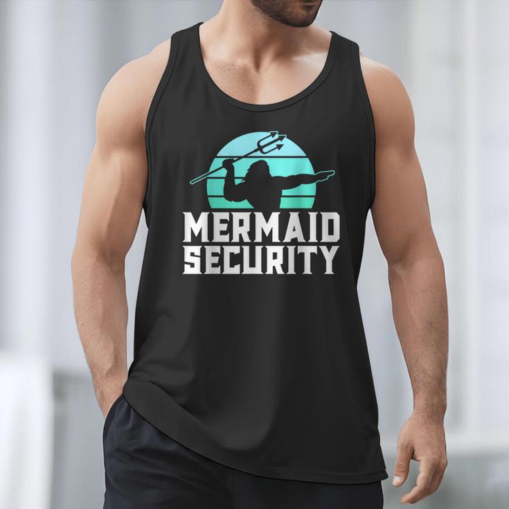 Mermaid Security Shirt Boys Swimmer Dad Merdad Trident Men Tank Top