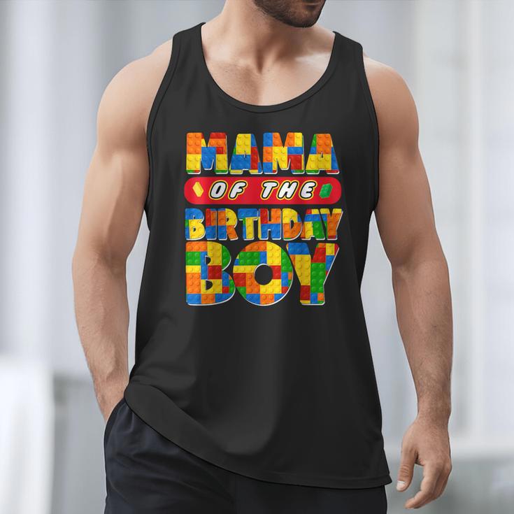 Mom And Dad Mama Birthday Boy Building Bricks Family Party Men Tank Top