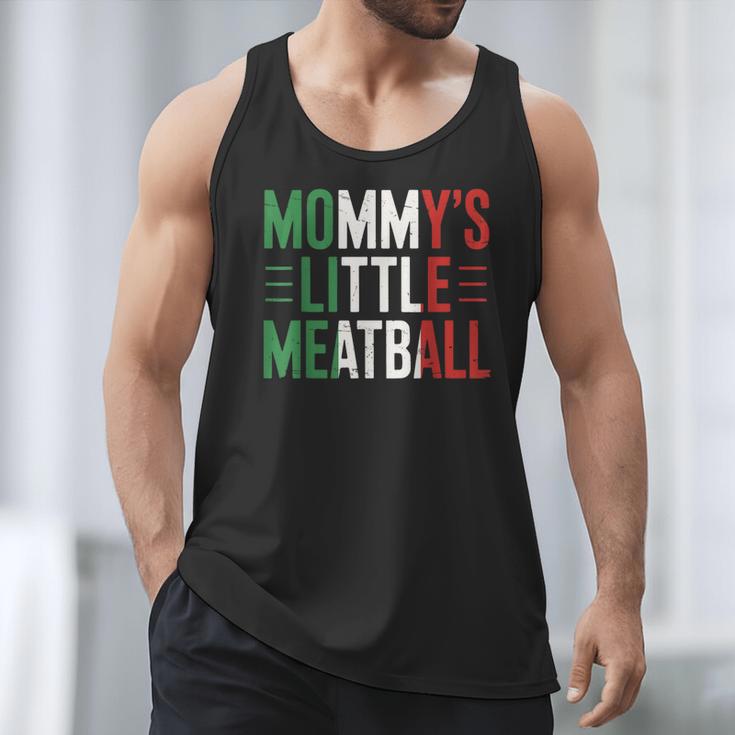 Mommy's Little Meatball Italian Quote Family Dad Mom Kids Men Tank Top