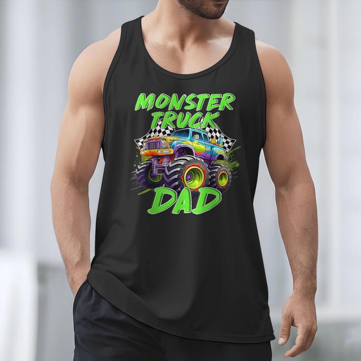 Monster Truck Dad Family Matching Birthday Party Fathers Day Men Tank Top