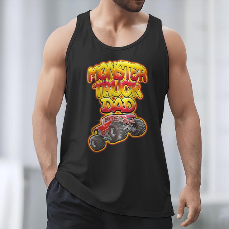 Monster Truck Dad Hot Red Graffiti Style Men Tank Top Monster Truck Dad Hot Red Graffiti Style Men Tank Top