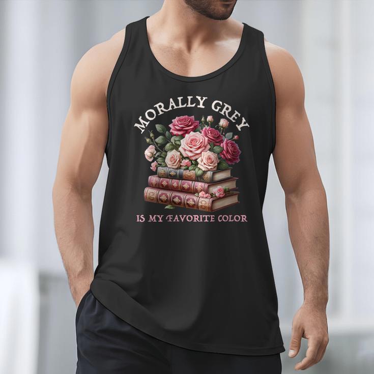 Morally Grey Book Lovers Dark Romance Reader Favorite Color Men Tank Top