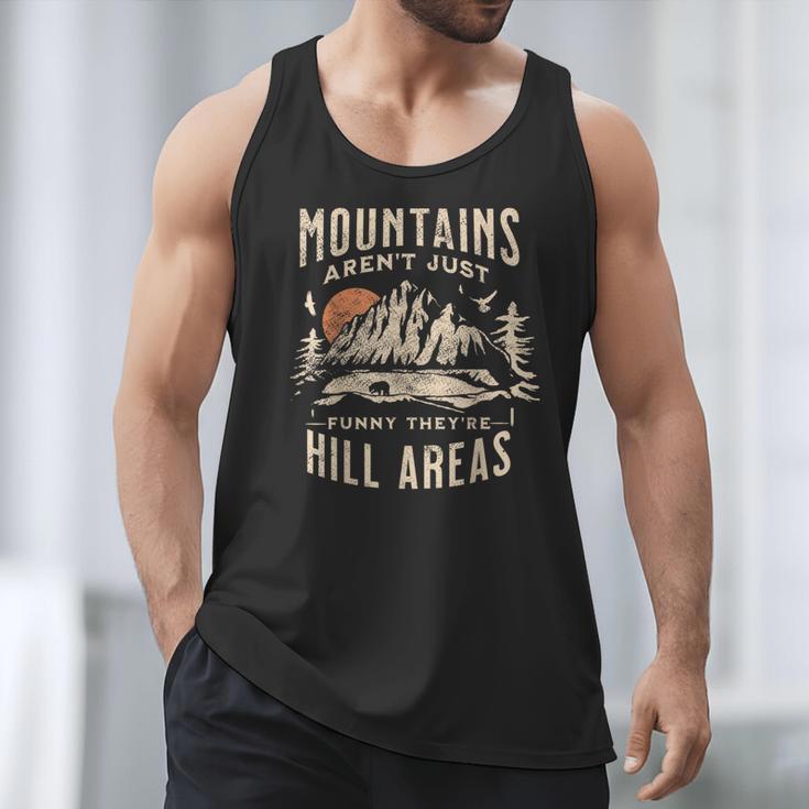 Mountains Aren't They'Re Hill Areas Dad Joke Word Pun Men Tank Top