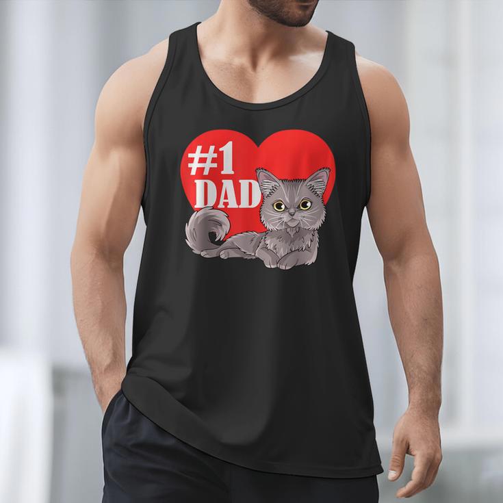 Nebelung Cat 1 Dad Father's Day Daddy Heart Decor For Men Women Kids Men Tank Top