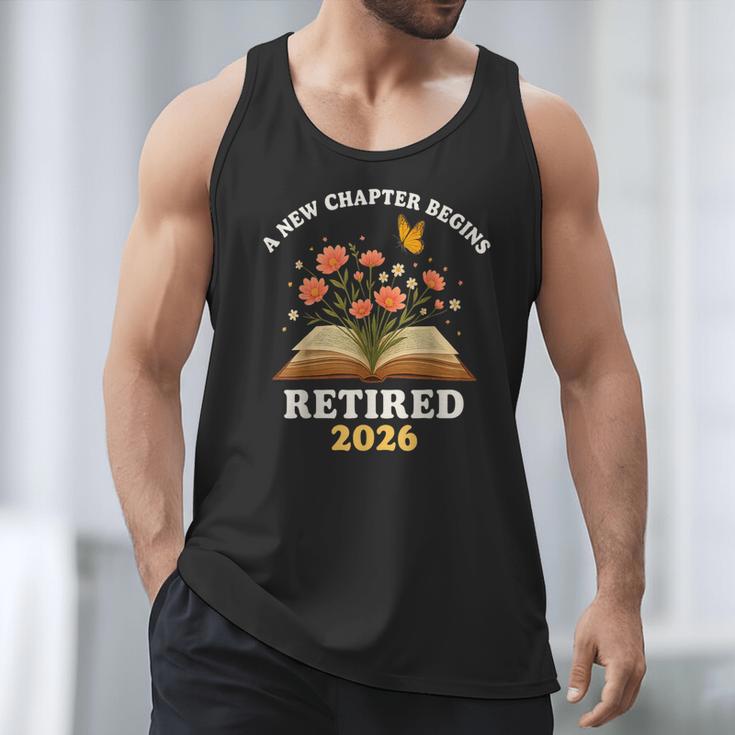 A New Chapter Begins Retired 2026 Floral Book Butterfly Tee Men Tank Top