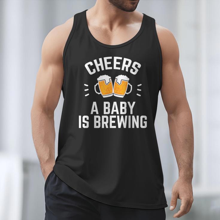 New Dad Baby Shower Cheers A Baby Is Brewing Men Tank Top