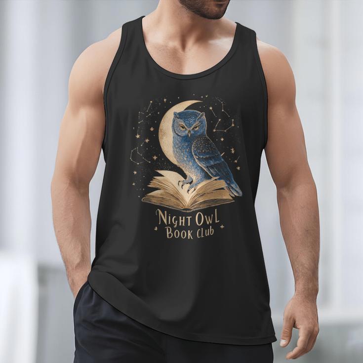 Night Owl Book Club Crescent Moon Late Night Reading Men Tank Top