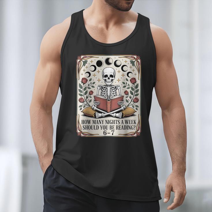 How Many Nights Reading Meme 6 7 Book Lover Men Tank Top