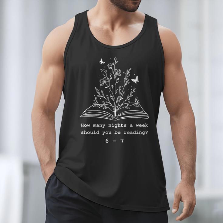 How Many Nights a Week Should You Be Reading 67 Meme Book Men Tank Top How Many Nights a Week Should You Be Reading 67 Meme Book Men Tank Top