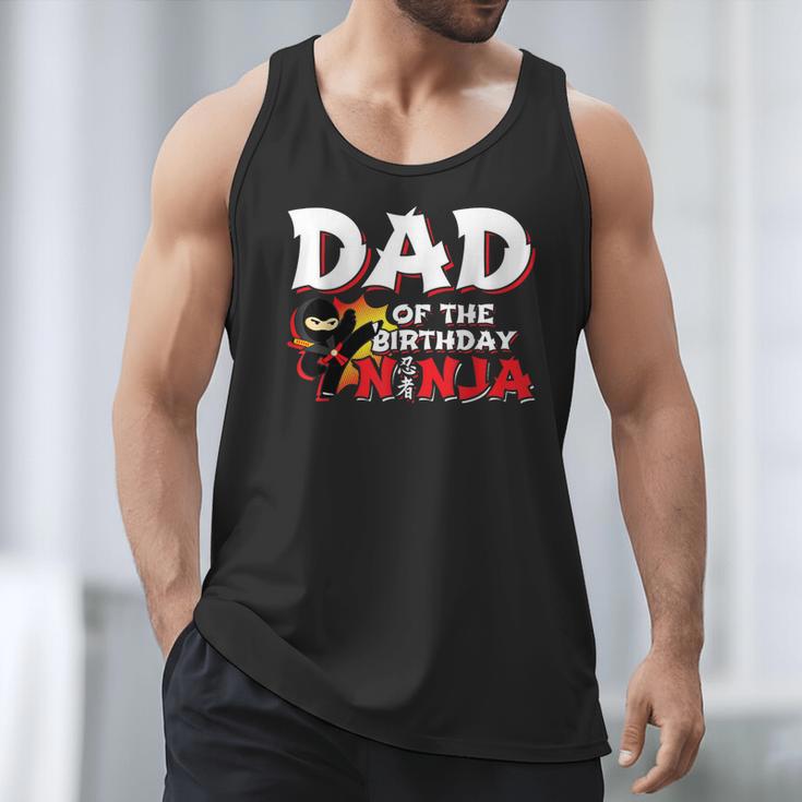 Ninja Birthday Party Dad Of The Birthday Ninja Small Men Tank Top