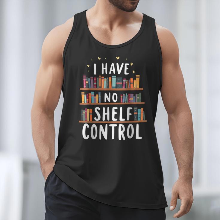 i Have No Shelf Control Book Lovers Book Reading Library Men Tank Top