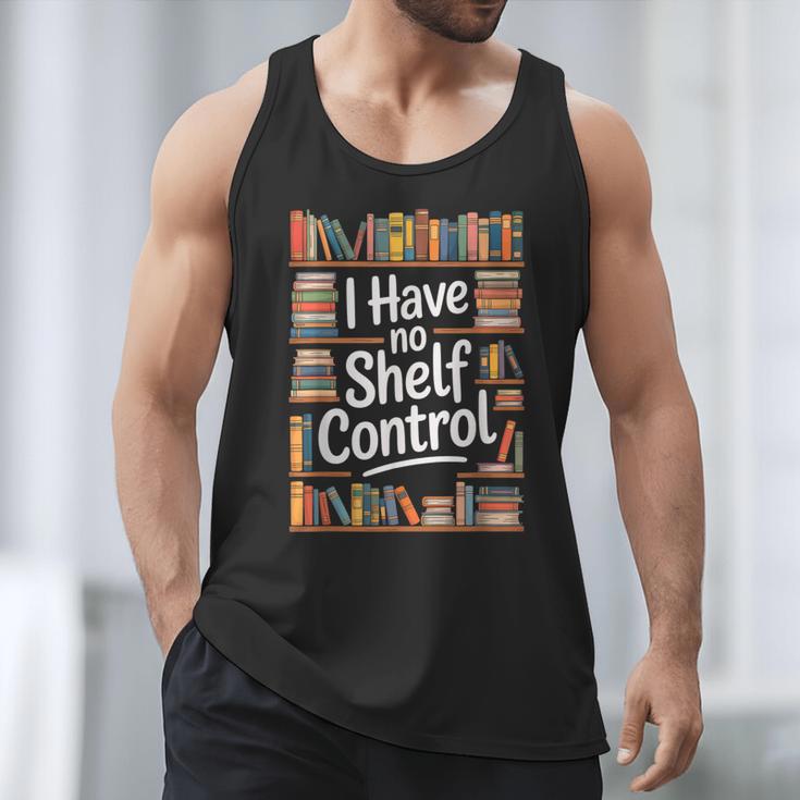I Have No Shelf Control Book Lovers Vintage Floral Men Tank Top