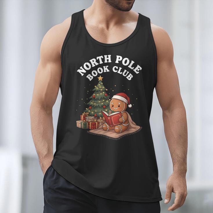 North Pole Book Club Gingerbread Christmas Reading Men Tank Top North Pole Book Club Gingerbread Christmas Reading Men Tank Top