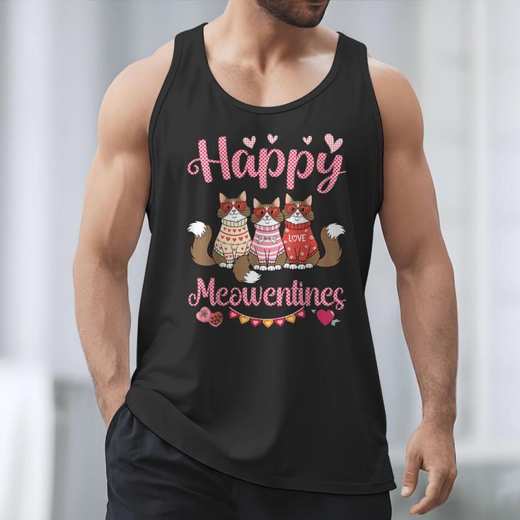 Norwegian Forest Cat Happy Meowentines Valentine Dad Mom Men Tank Top