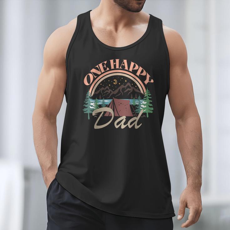 One Happy Dad First Birthday Camping Matching Family Party Men Tank Top One Happy Dad First Birthday Camping Matching Family Party Men Tank Top