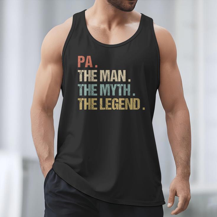 Pa The Man Myth Legend Shirt Father Dad Men Tank Top