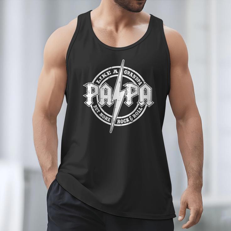 Papa Like A Grandpa Fathers Day Rocker Dad Rock Music Men Men Tank Top