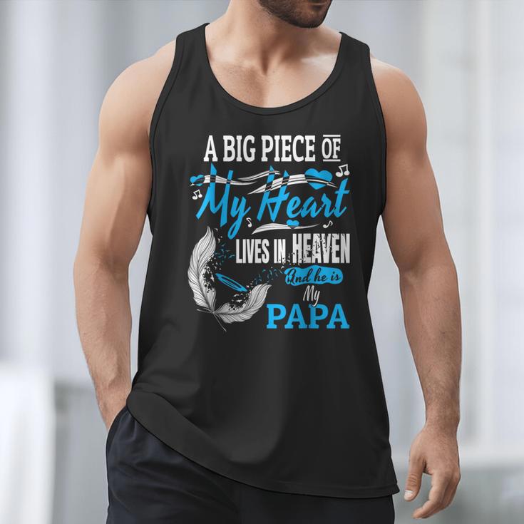 My Papa Lives In Heaven Shirt Memorial Day Papa Dad Grandpa Men Tank Top