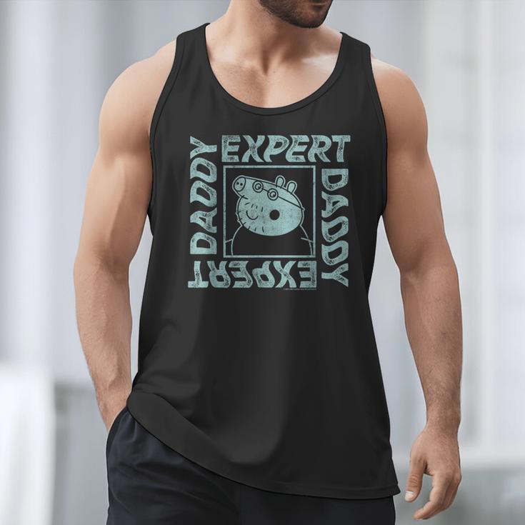 Peppa Pig Father's Day Expert Daddy Vintage Faded Box Logo Men Tank Top