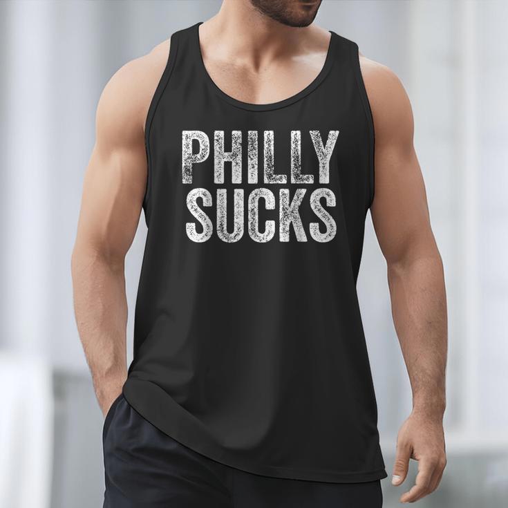 PHILLY SUCKS Philadelphia Hate City Gag Humor Dad Men Tank Top