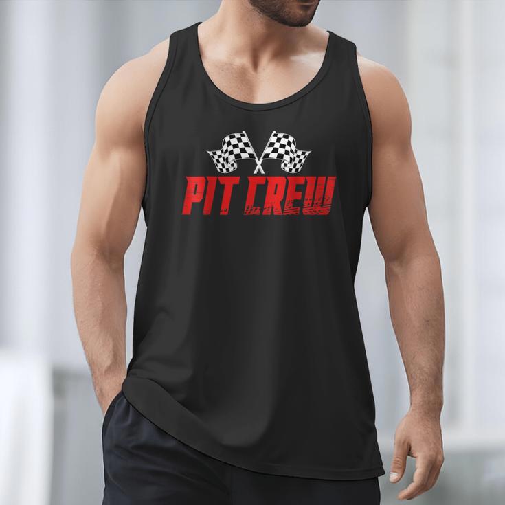 Pit Crew Family Racing Birthday Race Car For Dad Mom Kids Men Tank Top